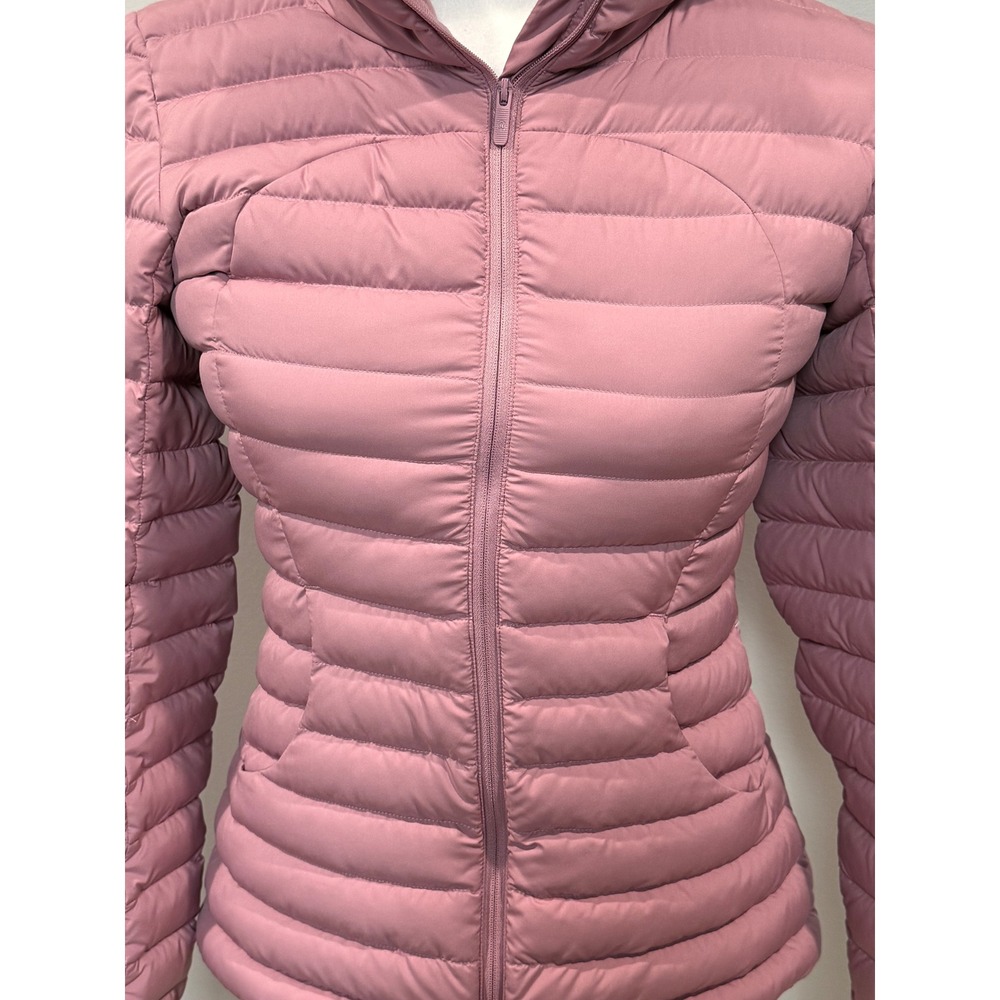 Lululemon Pack It Down Hooded Puffer Jacket Pink Taupe Women's Size 4 Full Zip - Picture 3 of 16